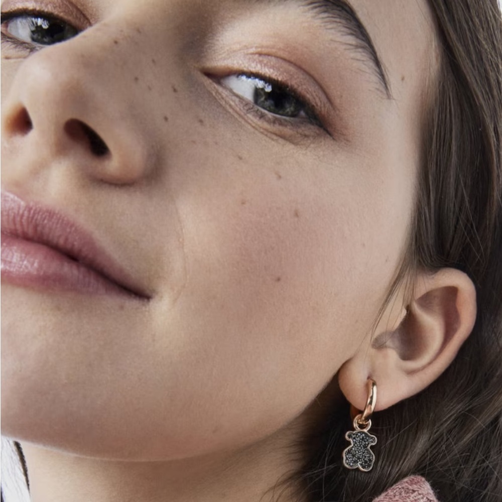 Rose Silver Vermeil Hanging earrings